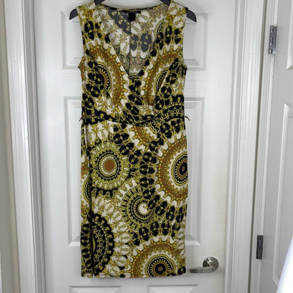 Women Gold | Black Sleeveless Dress Size:12